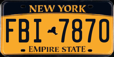 NY license plate FBI7870