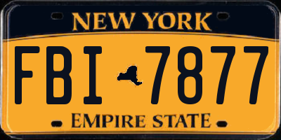 NY license plate FBI7877