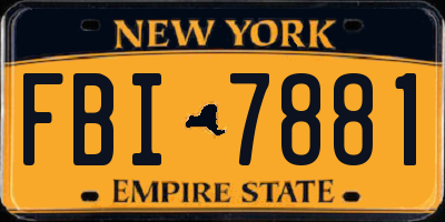 NY license plate FBI7881