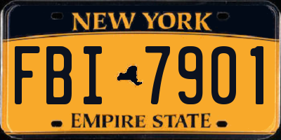 NY license plate FBI7901