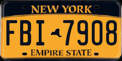 NY license plate FBI7908
