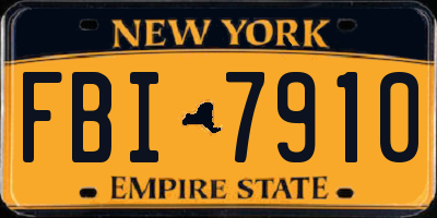 NY license plate FBI7910