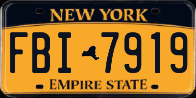 NY license plate FBI7919