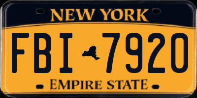 NY license plate FBI7920