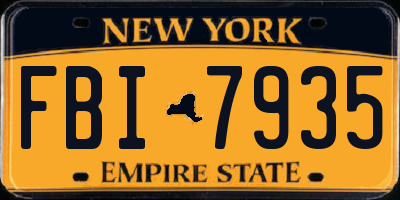 NY license plate FBI7935