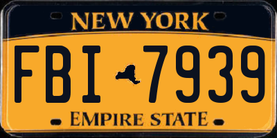 NY license plate FBI7939