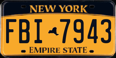 NY license plate FBI7943