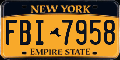 NY license plate FBI7958