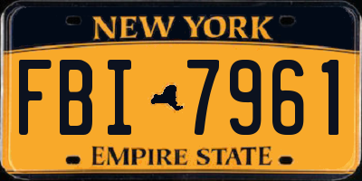 NY license plate FBI7961