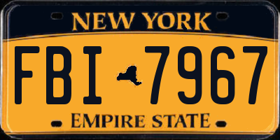 NY license plate FBI7967