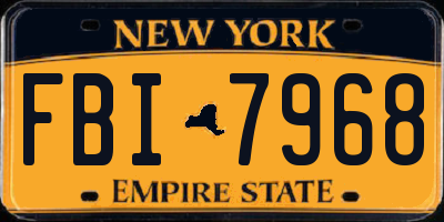 NY license plate FBI7968