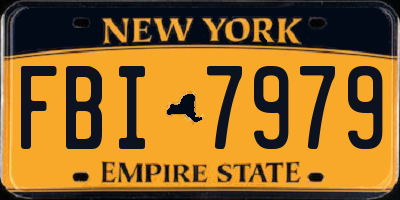 NY license plate FBI7979