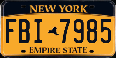 NY license plate FBI7985