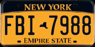 NY license plate FBI7988