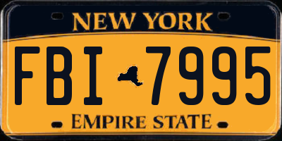 NY license plate FBI7995