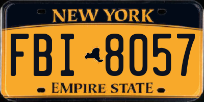 NY license plate FBI8057