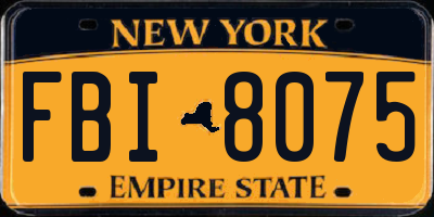 NY license plate FBI8075