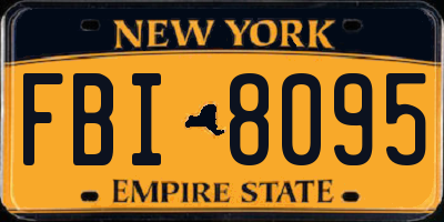NY license plate FBI8095