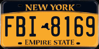 NY license plate FBI8169