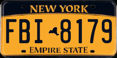 NY license plate FBI8179