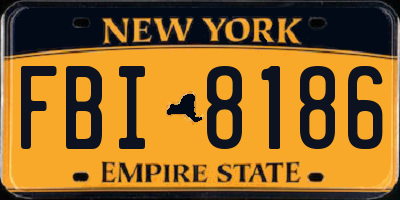 NY license plate FBI8186