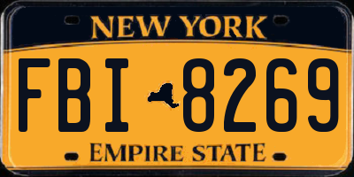 NY license plate FBI8269