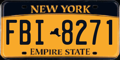 NY license plate FBI8271