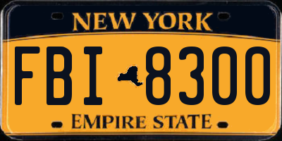 NY license plate FBI8300