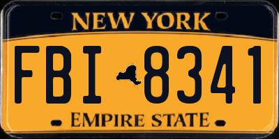 NY license plate FBI8341