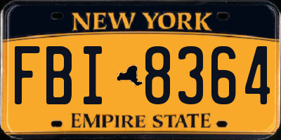 NY license plate FBI8364