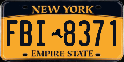 NY license plate FBI8371