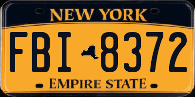 NY license plate FBI8372