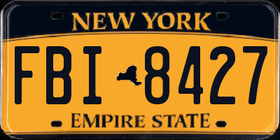 NY license plate FBI8427