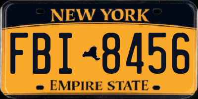 NY license plate FBI8456