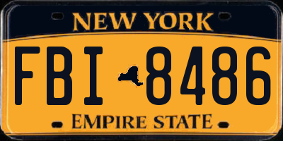 NY license plate FBI8486
