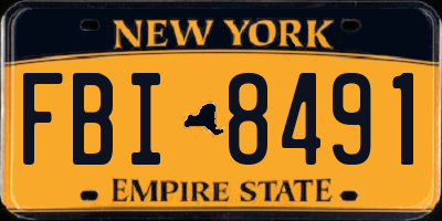 NY license plate FBI8491