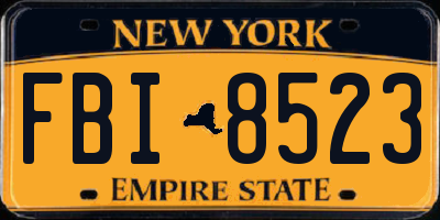 NY license plate FBI8523