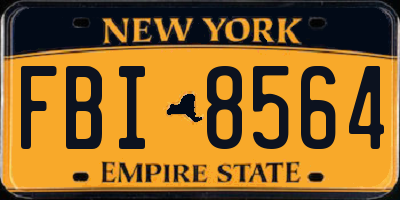 NY license plate FBI8564