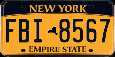 NY license plate FBI8567
