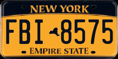 NY license plate FBI8575