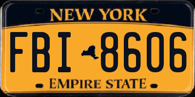 NY license plate FBI8606