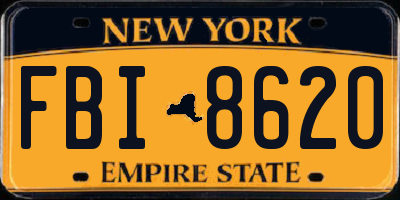 NY license plate FBI8620