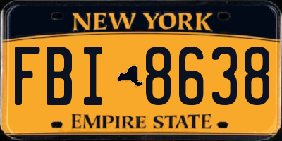 NY license plate FBI8638