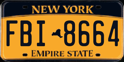 NY license plate FBI8664
