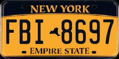 NY license plate FBI8697