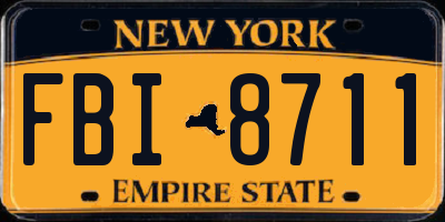 NY license plate FBI8711