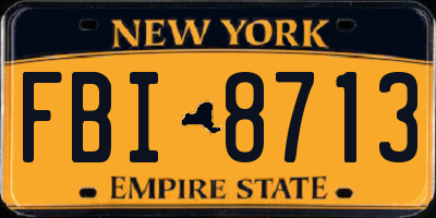 NY license plate FBI8713
