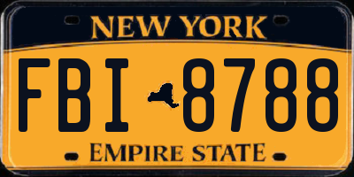 NY license plate FBI8788