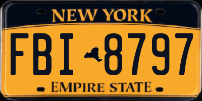 NY license plate FBI8797