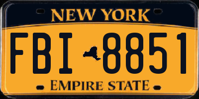 NY license plate FBI8851
